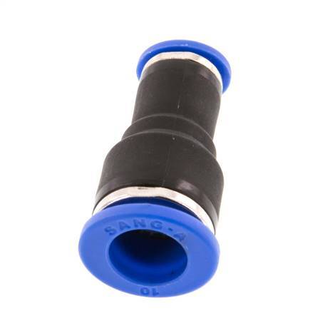 Raccord enfichable 6mm x 10mm PA 66 NBR [2 pièces].