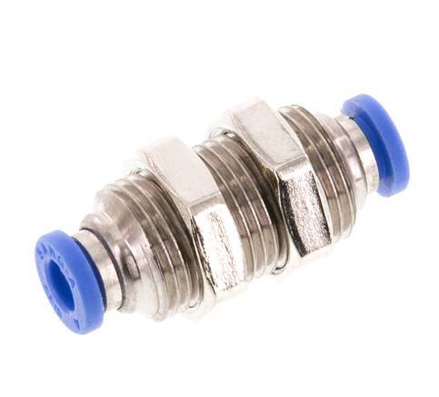 Raccord enfichable 4mm laiton/PA 66 NBR Bulkhead [2 Pièces]