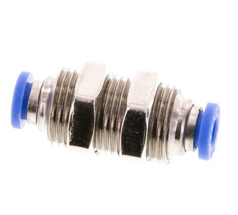 Raccord enfichable 4mm laiton/PA 66 NBR Bulkhead [2 Pièces]
