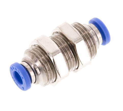 Raccord enfichable 4mm laiton/PA 66 NBR Bulkhead [2 Pièces]