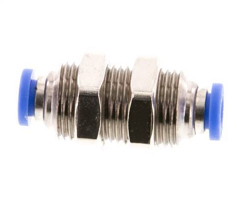 Raccord enfichable 4mm laiton/PA 66 NBR Bulkhead [2 Pièces]