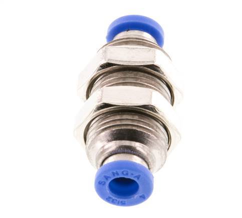 Raccord enfichable 4mm laiton/PA 66 NBR Bulkhead [2 Pièces]