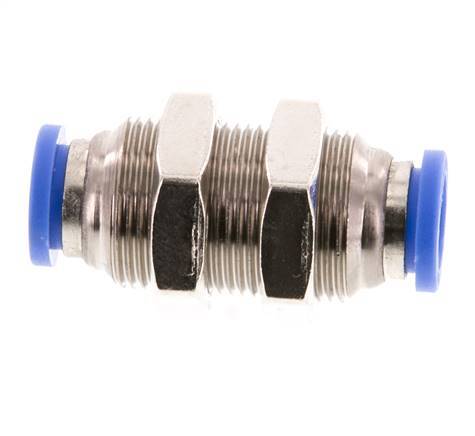 Raccord enfichable 8mm laiton/PA 66 NBR Bulkhead [2 Pièces]