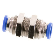 Raccord enfichable 8mm laiton/PA 66 NBR Bulkhead [2 Pièces]