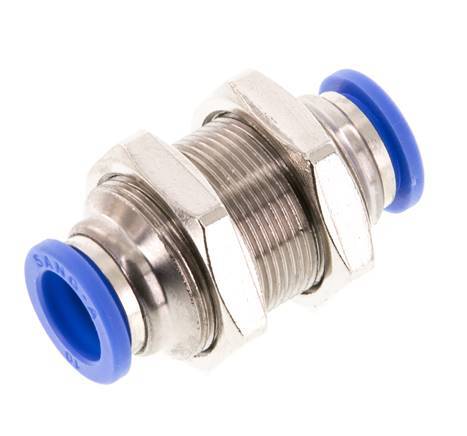 Raccord enfichable 10mm laiton/PA 66 NBR Bulkhead