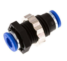Raccord enfichable 6mm PA 66 NBR Bulkhead [2 Pièces]