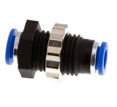 6mm Push-in Fitting PA 66 NBR Bulkhead [2 Pieces]