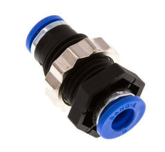 Raccord enfichable 6mm PA 66 NBR Bulkhead [2 Pièces]