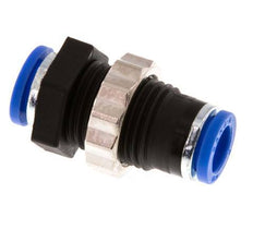 8mm Push-in Fitting PA 66 NBR Bulkhead [2 Pieces]