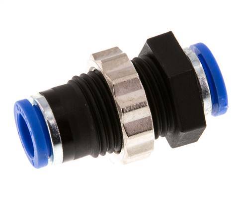 Raccord enfichable 8mm PA 66 NBR Bulkhead [2 Pièces]