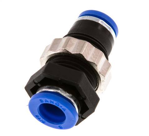 Raccord enfichable 8mm PA 66 NBR Bulkhead [2 Pièces]