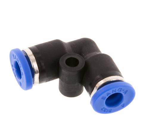 Raccord enfichable coudé 90deg 4mm PA 66 NBR [2 pièces].