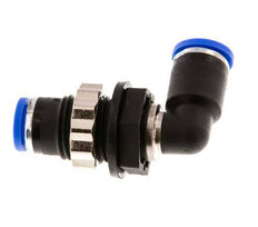 Raccord enfichable coudé 90deg 8mm PA 66 NBR Bulkhead