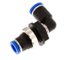 Raccord enfichable coudé 90deg 8mm PA 66 NBR Bulkhead