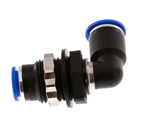 Raccord enfichable coudé à 90 degrés 12mm PA 66 NBR Bulkhead