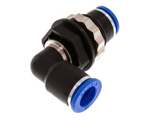 Raccord enfichable coudé à 90 degrés 12mm PA 66 NBR Bulkhead