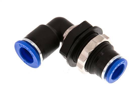 Raccord enfichable coudé à 90 degrés 12mm PA 66 NBR Bulkhead