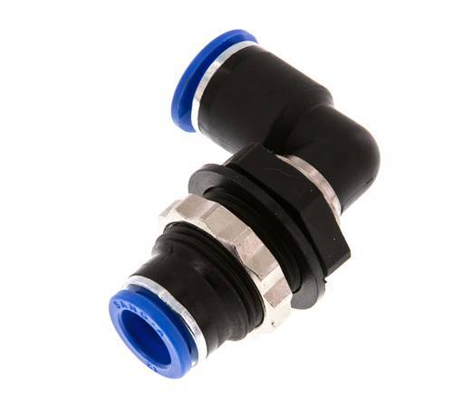 Raccord enfichable coudé à 90 degrés 12mm PA 66 NBR Bulkhead