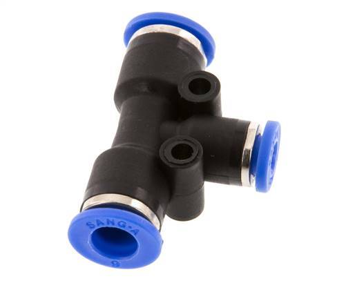 4mm x 6mm Tee Push-in Fitting PA 66 NBR [2 Pieces]