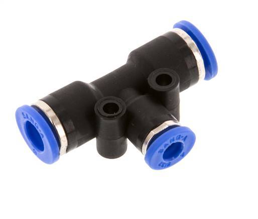 4mm x 6mm Tee Push-in Fitting PA 66 NBR [2 Pieces]