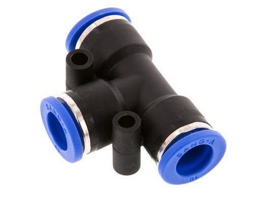 Raccord enfichable en T 10mm PA 66 NBR [2 Pièces]