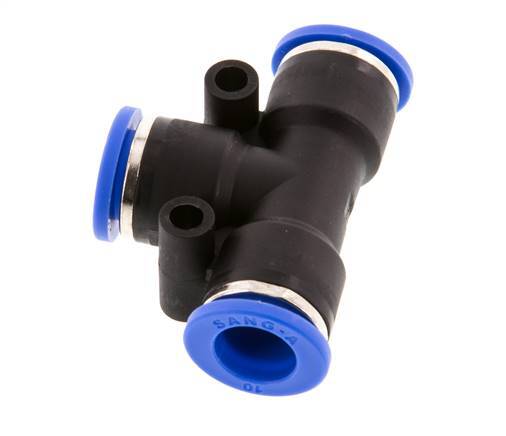 Raccord enfichable en T 10mm PA 66 NBR [2 Pièces]