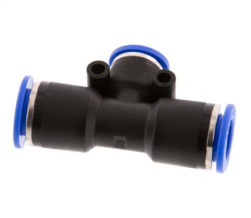 Raccord enfichable en T 10mm x 12mm PA 66 NBR [2 pièces].
