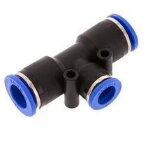 Raccord enfichable en T 10mm x 12mm PA 66 NBR [2 pièces].