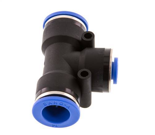 Raccord enfichable en T 8mm x 14mm PA 66 NBR