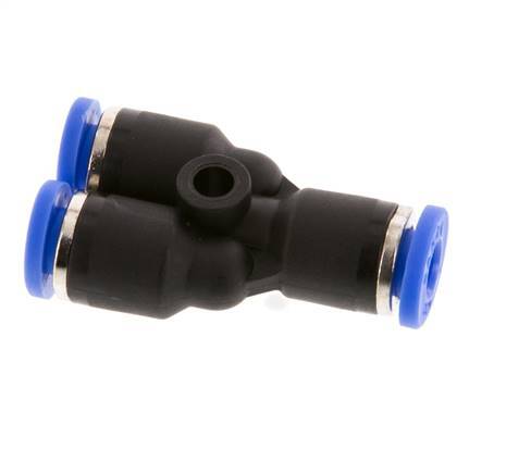 Raccord enfichable en Y 4mm PA 66 NBR [2 pièces].