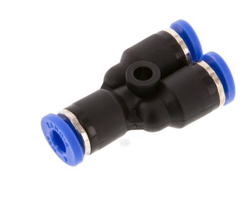 Raccord enfichable en Y 4mm PA 66 NBR [2 pièces].