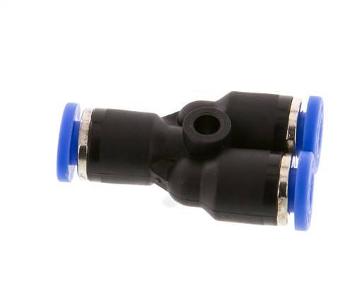 Raccord enfichable en Y 4mm PA 66 NBR [2 pièces].