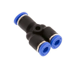 Raccord enfichable en Y 4mm PA 66 NBR [2 pièces].