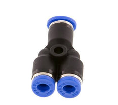 Raccord enfichable en Y 4mm PA 66 NBR [2 pièces].