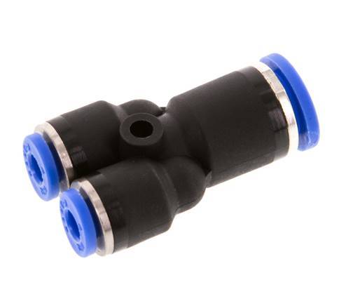 Raccord enfichable en Y 4mm x 8mm PA 66 NBR [2 pièces].