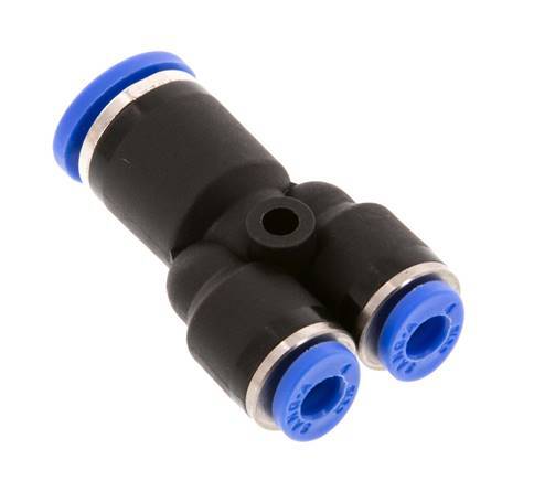 Raccord enfichable en Y 4mm x 8mm PA 66 NBR [2 pièces].