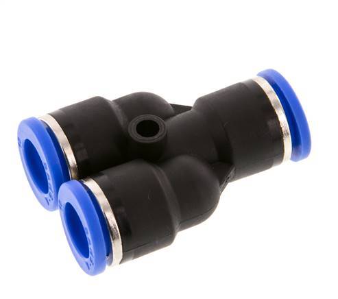 Raccord enfichable en Y 10mm PA 66 NBR [2 pièces].