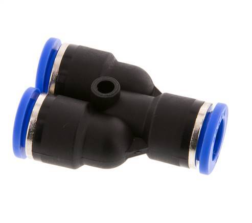 Raccord enfichable en Y 10mm PA 66 NBR [2 pièces].