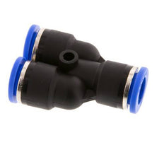 Raccord enfichable en Y 10mm PA 66 NBR [2 pièces].