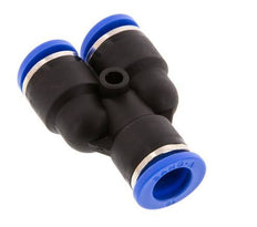 Raccord enfichable en Y 10mm PA 66 NBR [2 pièces].