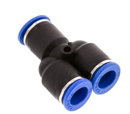 Raccord enfichable en Y 12mm PA 66 NBR