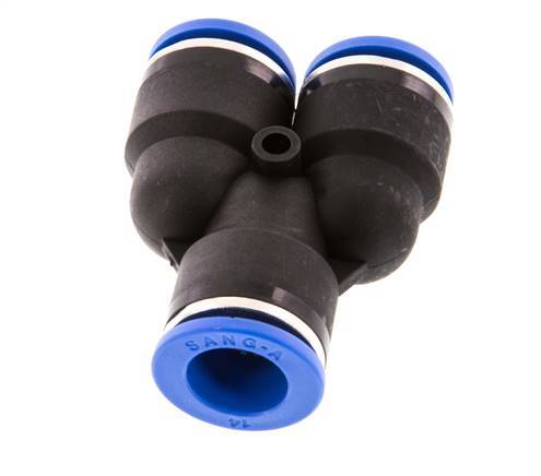 Raccord enfichable en Y 14mm PA 66 NBR