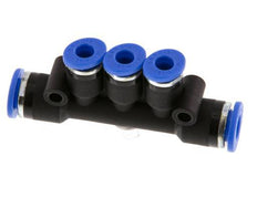 4mm x 6mm 3-way Manifold Push-in Fitting Brass/PA 66 NBR [2 Pieces]