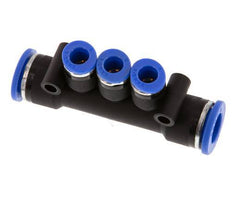Raccord enfichable 3 voies pour collecteur 6mm x 10mm Laiton/PA 66 NBR
