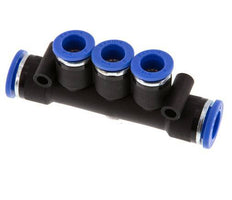 8mm x 10mm Manifold à 3 voies, raccord instantané laiton/PA 66 NBR