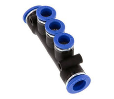 8mm x 10mm Manifold à 3 voies, raccord instantané laiton/PA 66 NBR