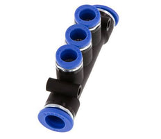 8mm x 10mm Manifold à 3 voies, raccord instantané laiton/PA 66 NBR