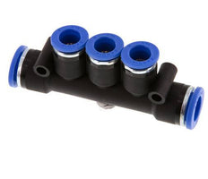 8mm x 10mm Manifold à 3 voies, raccord instantané laiton/PA 66 NBR