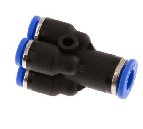 4mm x 6mm 4-way Y Manifold Push-in Fitting Brass/PA 66 NBR [2 Pieces]