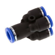 6mm x 8mm 4-way Y Manifold Push-in Fitting Brass/PA 66 NBR
